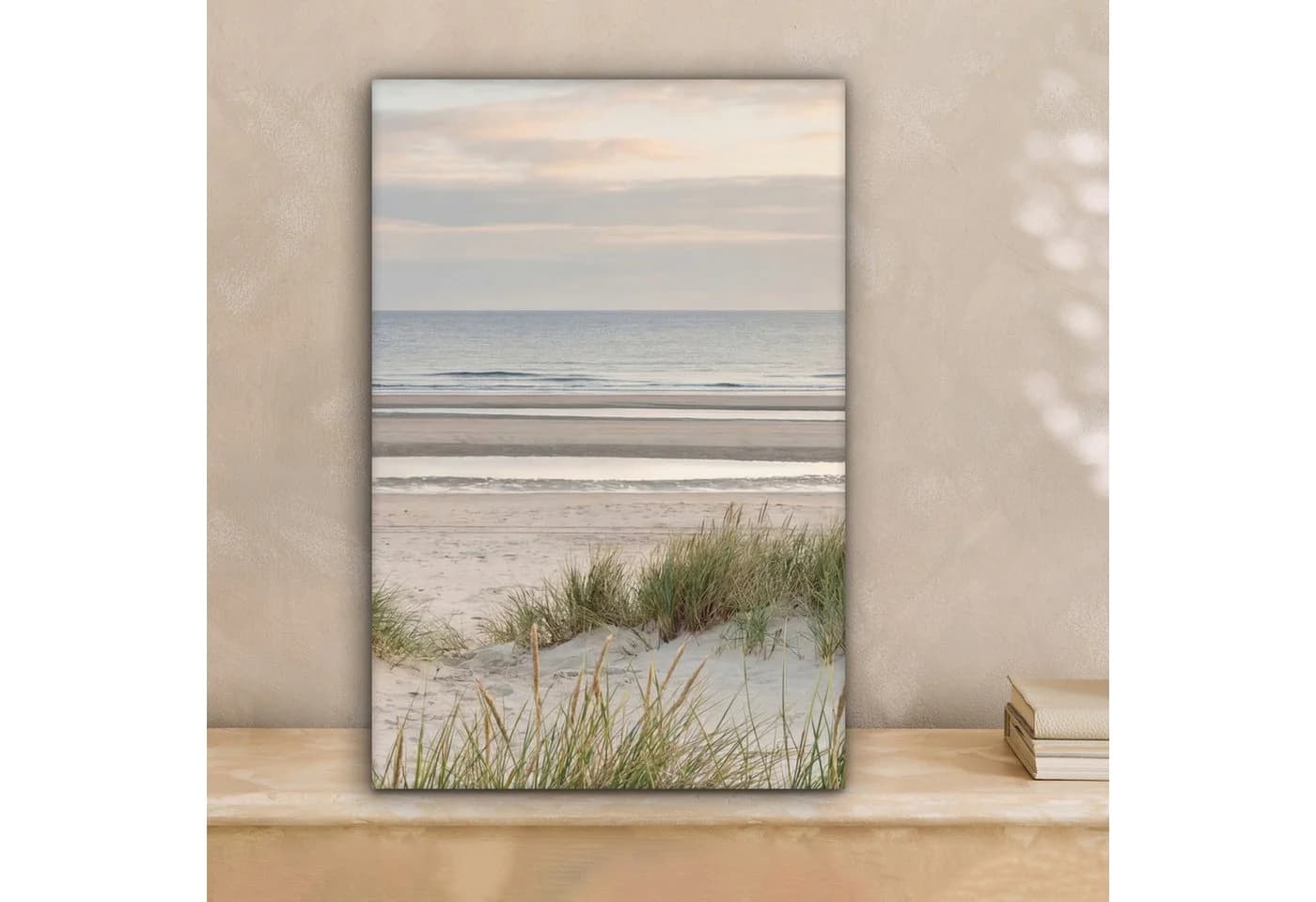 OneMillionCanvasses® Leinwandbild Sandstrand Panorama Wanddekoration