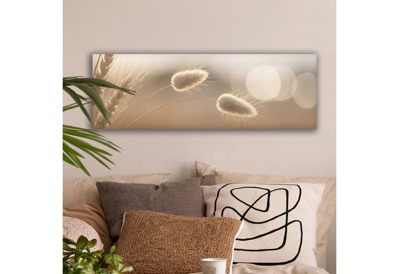 OneMillionCanvasses® Leinwandbild Panorama Dunstschwanzgras 60x20 cm