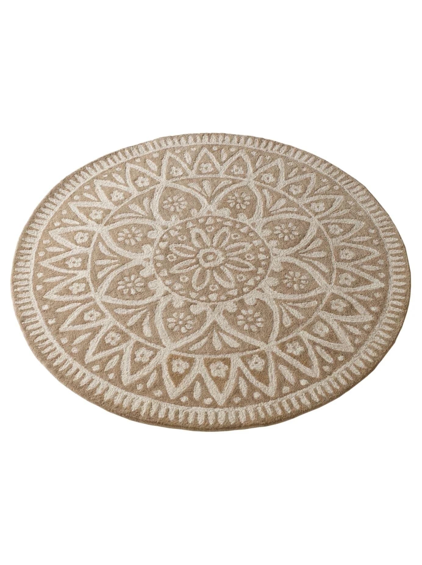 HEINE HOME Teppich Grau Taupe Ecru 100cm Wolle
