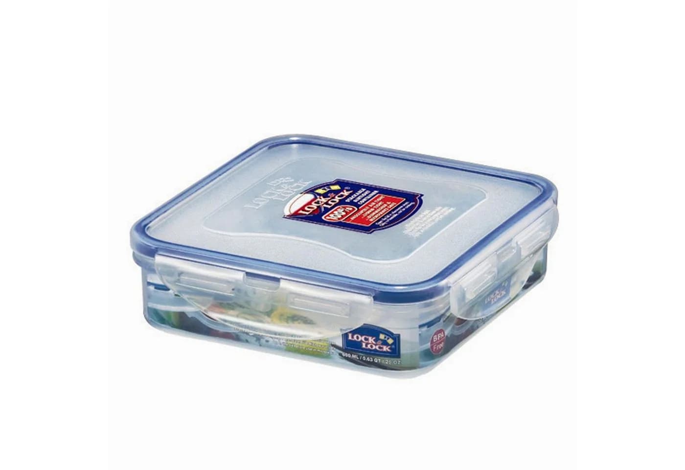 LOCK & LOCK Vorratsdose quadratisch 0,6 l Kunststoff transparent