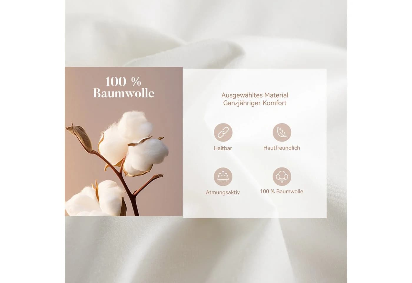 Sophia & William Daunenbettdecke 4 Jahreszeiten Baumwolle