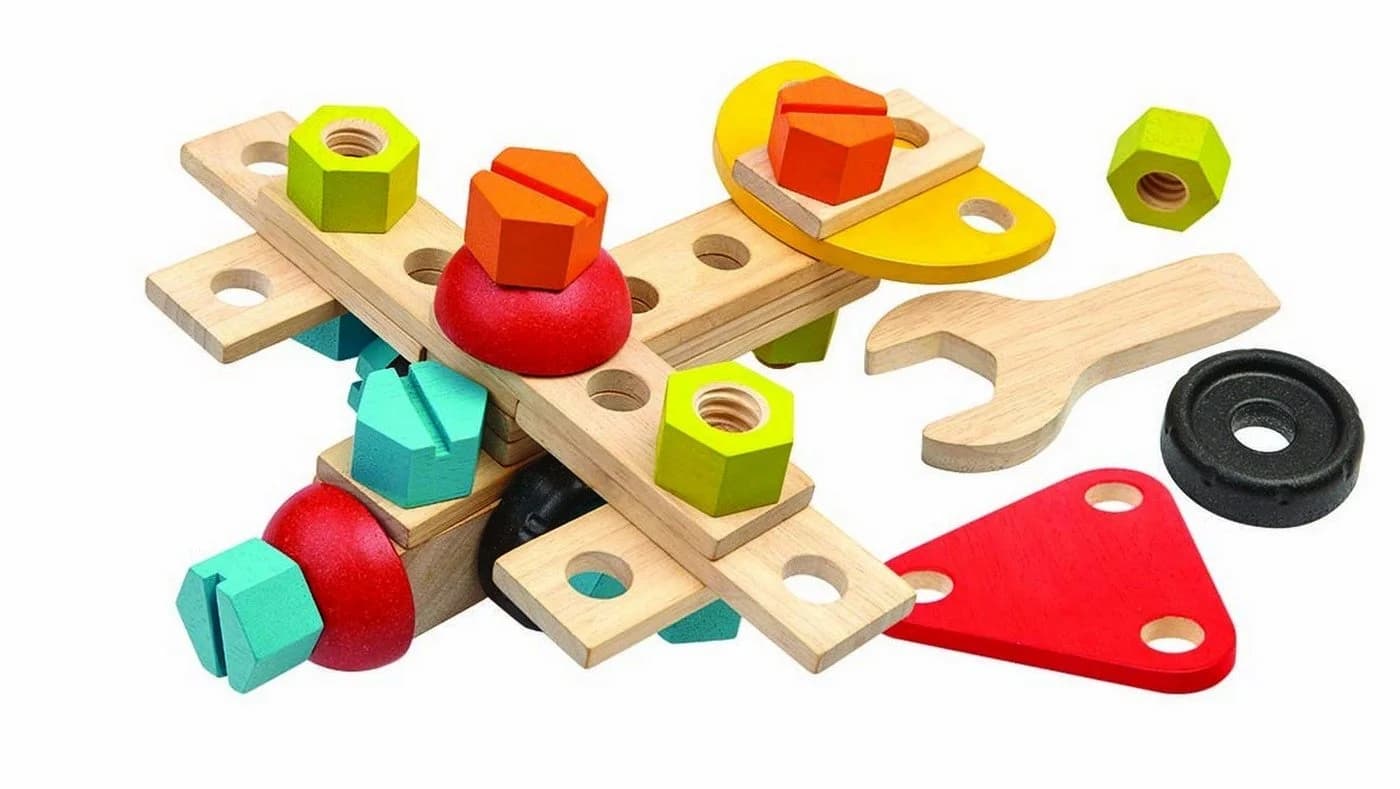 Plantoys Bau-Set Konstruktions-Spielset Bunt