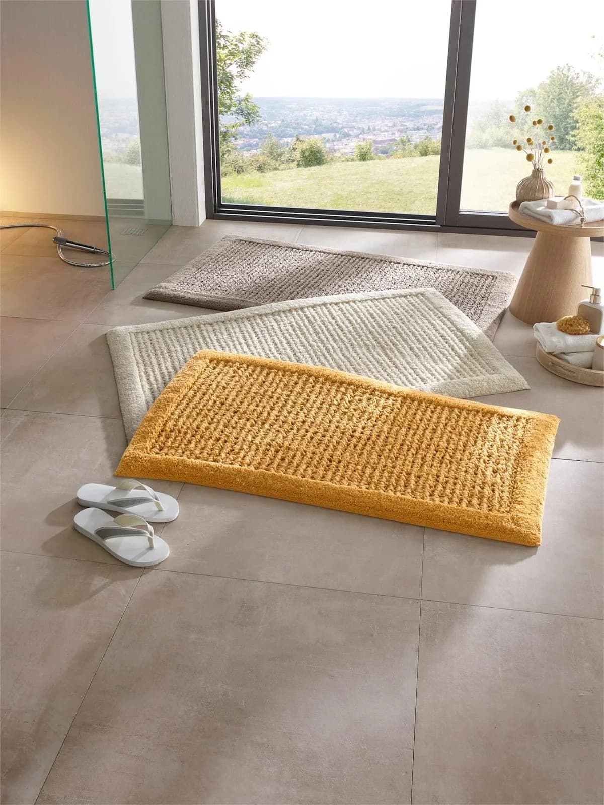 Badematte HEINE HOME Senfgelb Rund