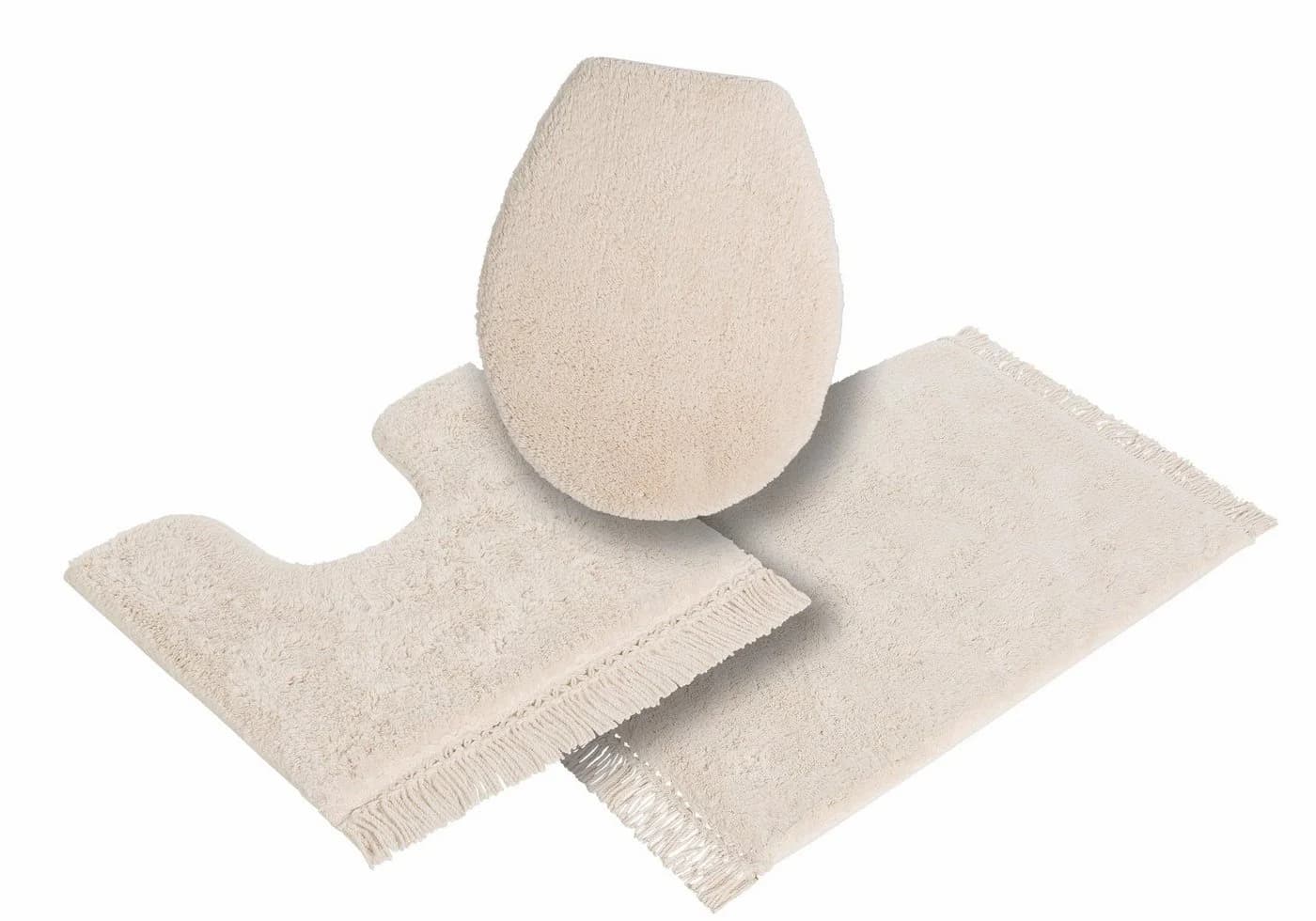 OTTO home Badematte Finca 3-tlg. Set Beige Bio-Baumwolle