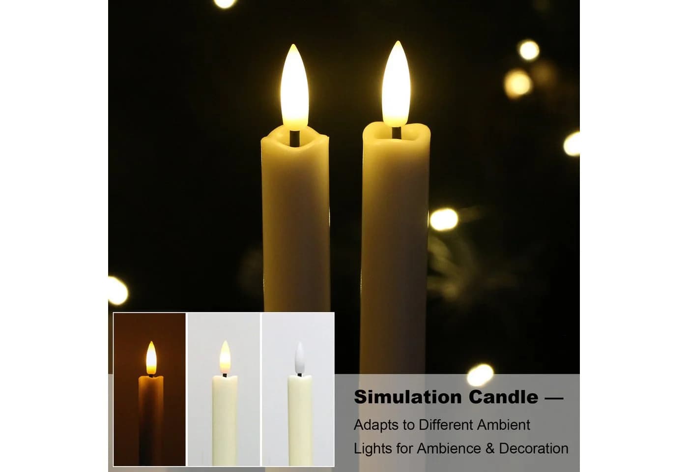 kisidus LED-Kerze LED Stabkerzen mit Timerfunktion 12 Stück Flackernde Flamme LED Kerzen mit Fernbedienung für Hochzeiten, Partys, Festivals