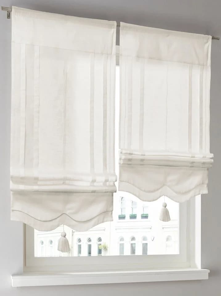 Raffrollo HEINE HOME Gr. 1 Blickdicht Leinen-Optik