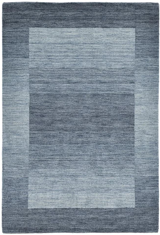 THEKO Gabbeh Super Wollteppich Handgewebt Grau Blau