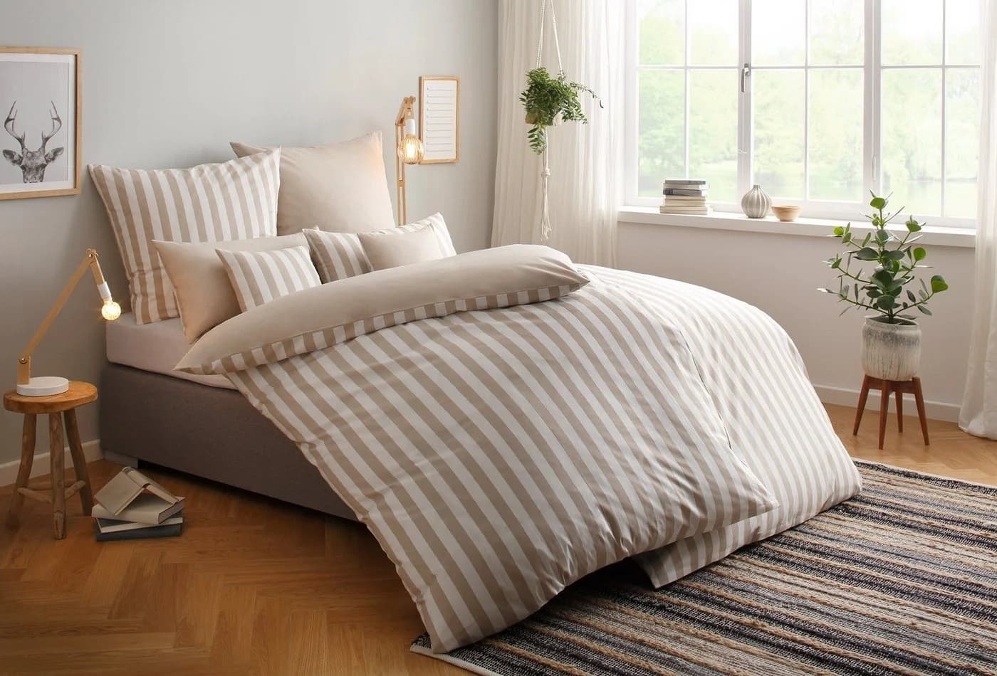 OTTO home Wendebettwäsche Greta Beige Skandinavisch