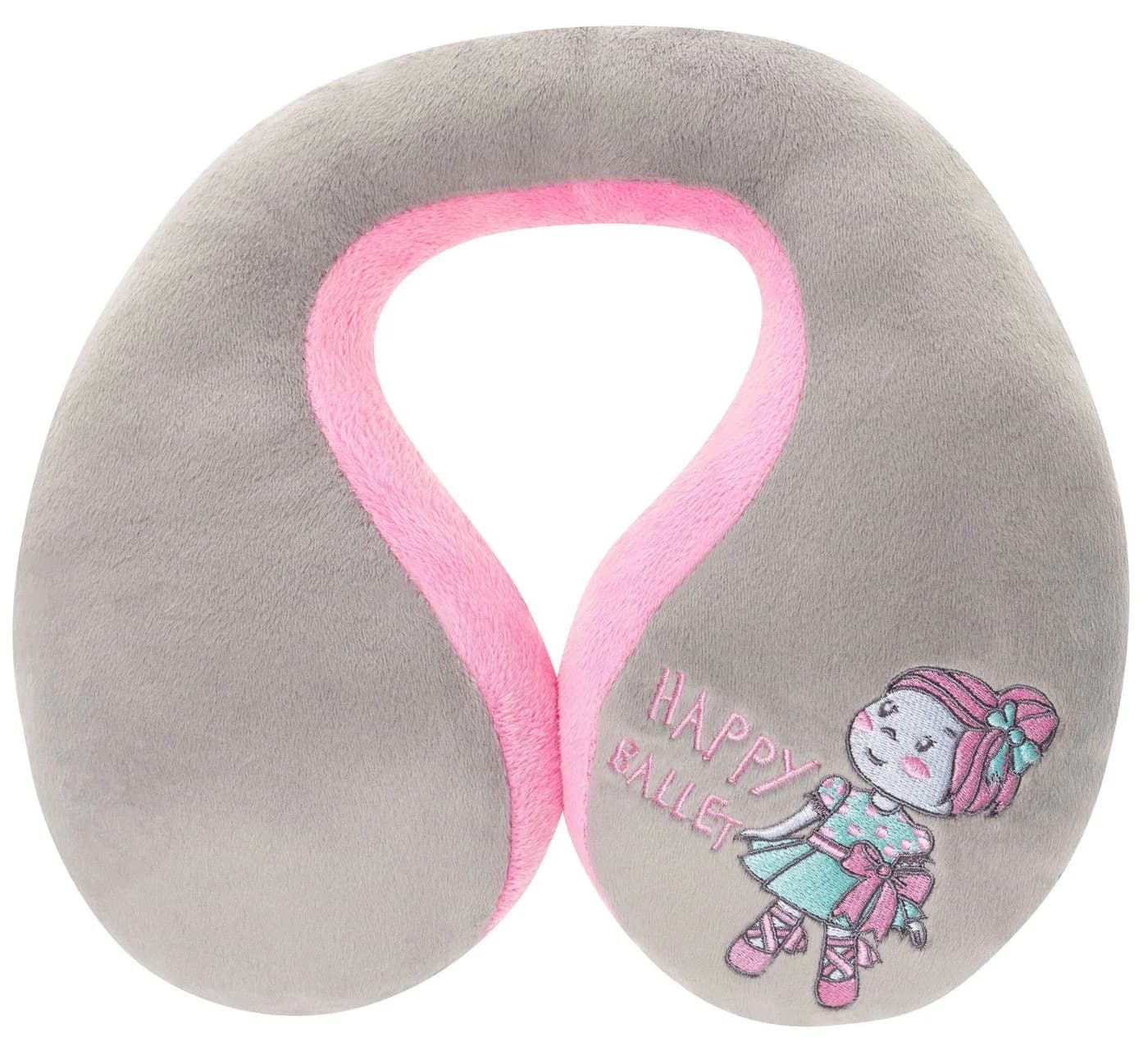 WALSER Reisekissen Nackenrolle Ballet Doll Rosa Polyester Plüsch