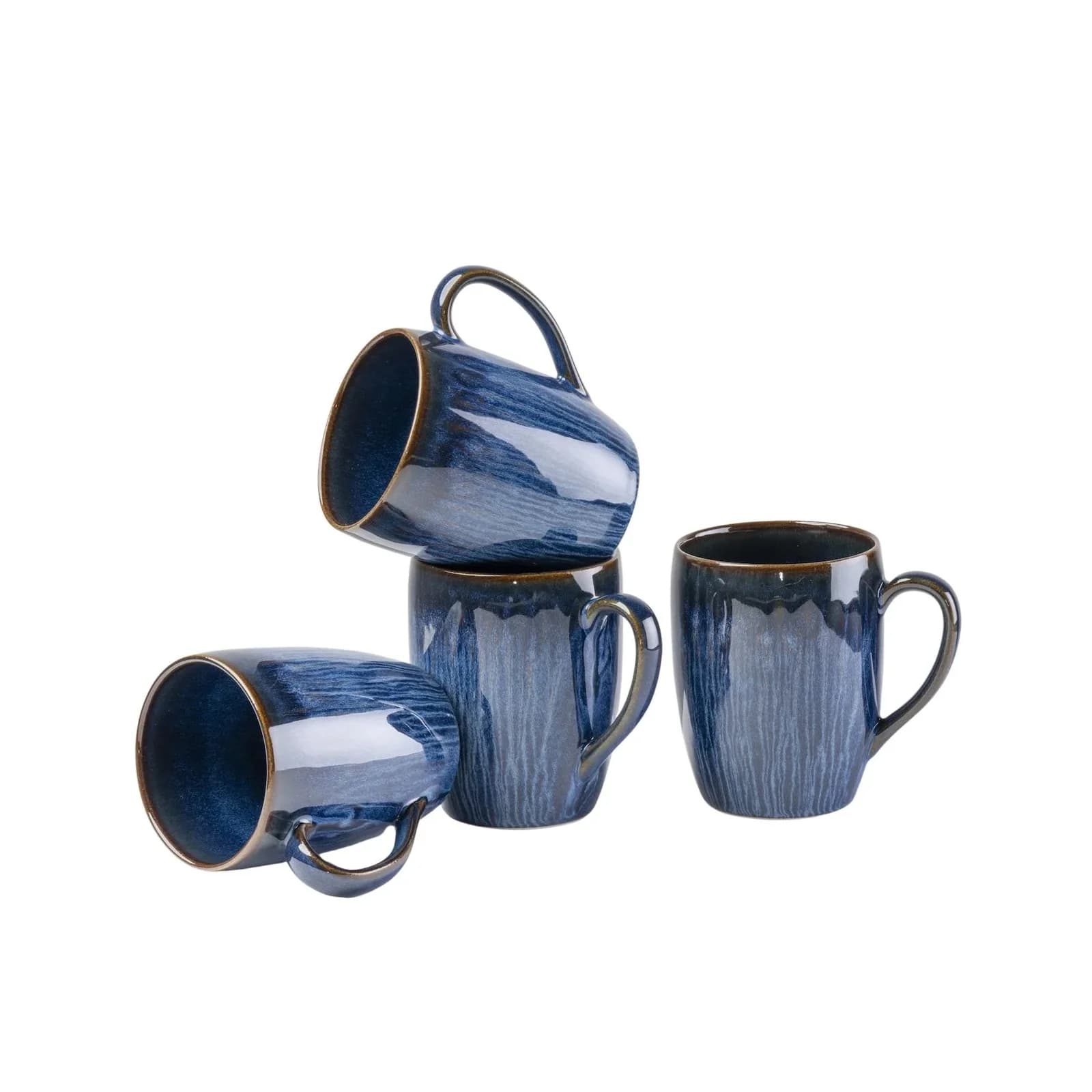 Gipfelstück Kaffeebecher-Set Eisfall Blau 4-tlg. Steinzeug