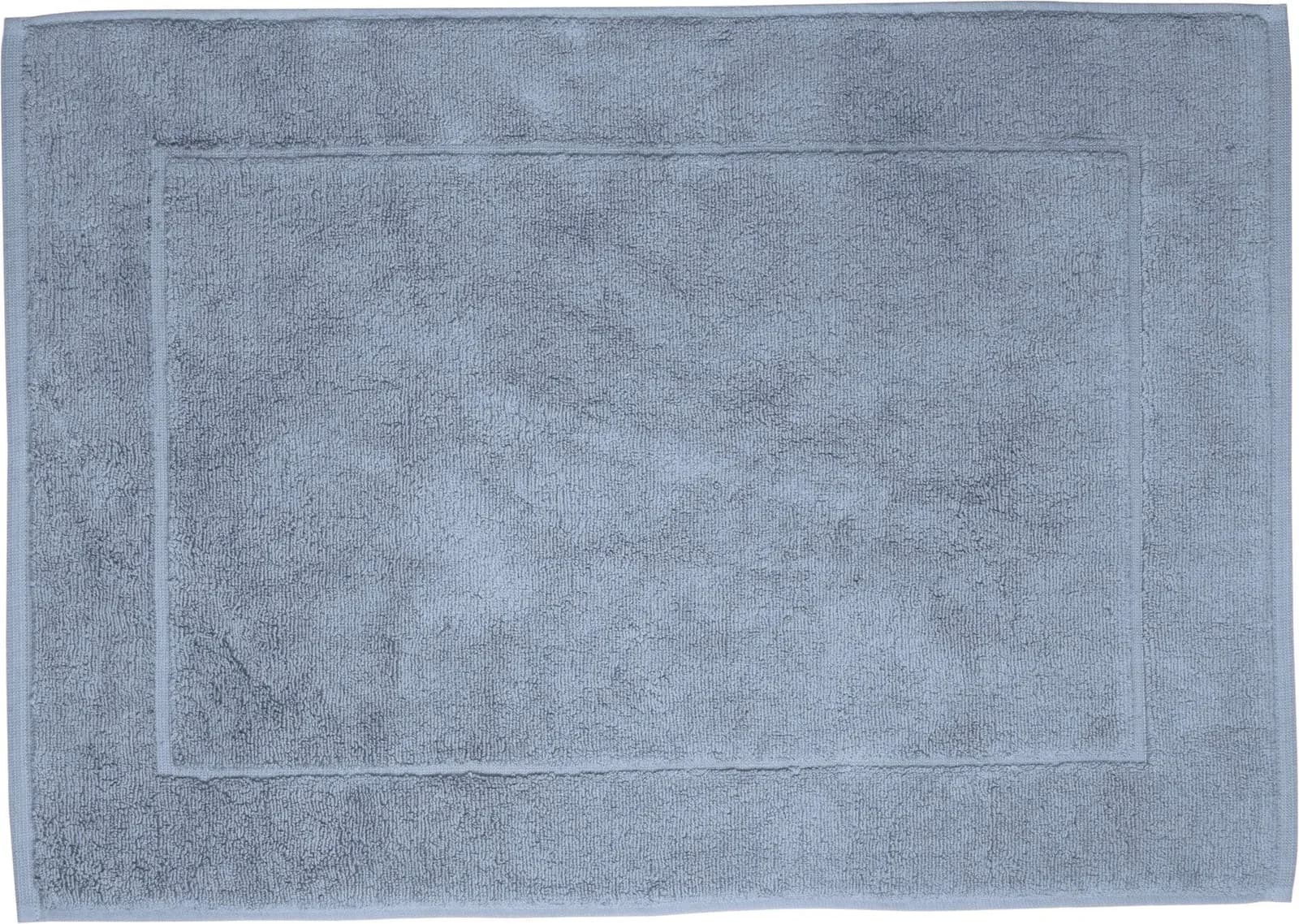 Dekorative Badematte aus Baumwolle, Blau/Taubenblau, 110x11x110 cm