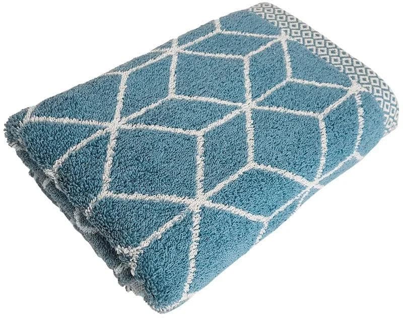 FRAMSOHN FROTTIER Handtuch Set Design Jacquard Prisma Blau Weiß