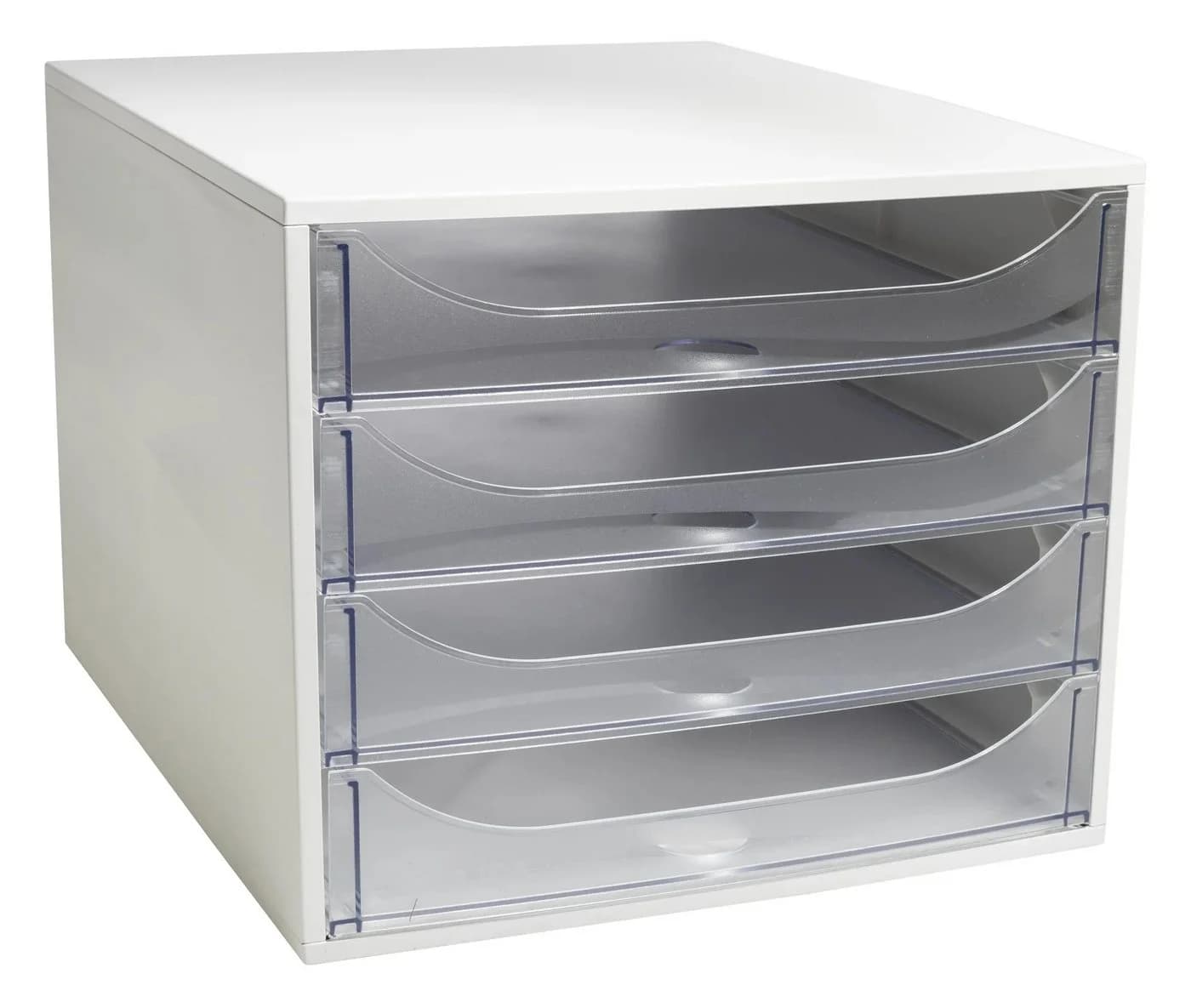 EXACOMPTA Schubladenbox ECOBOX 4 Schubladen Kristall Transparent