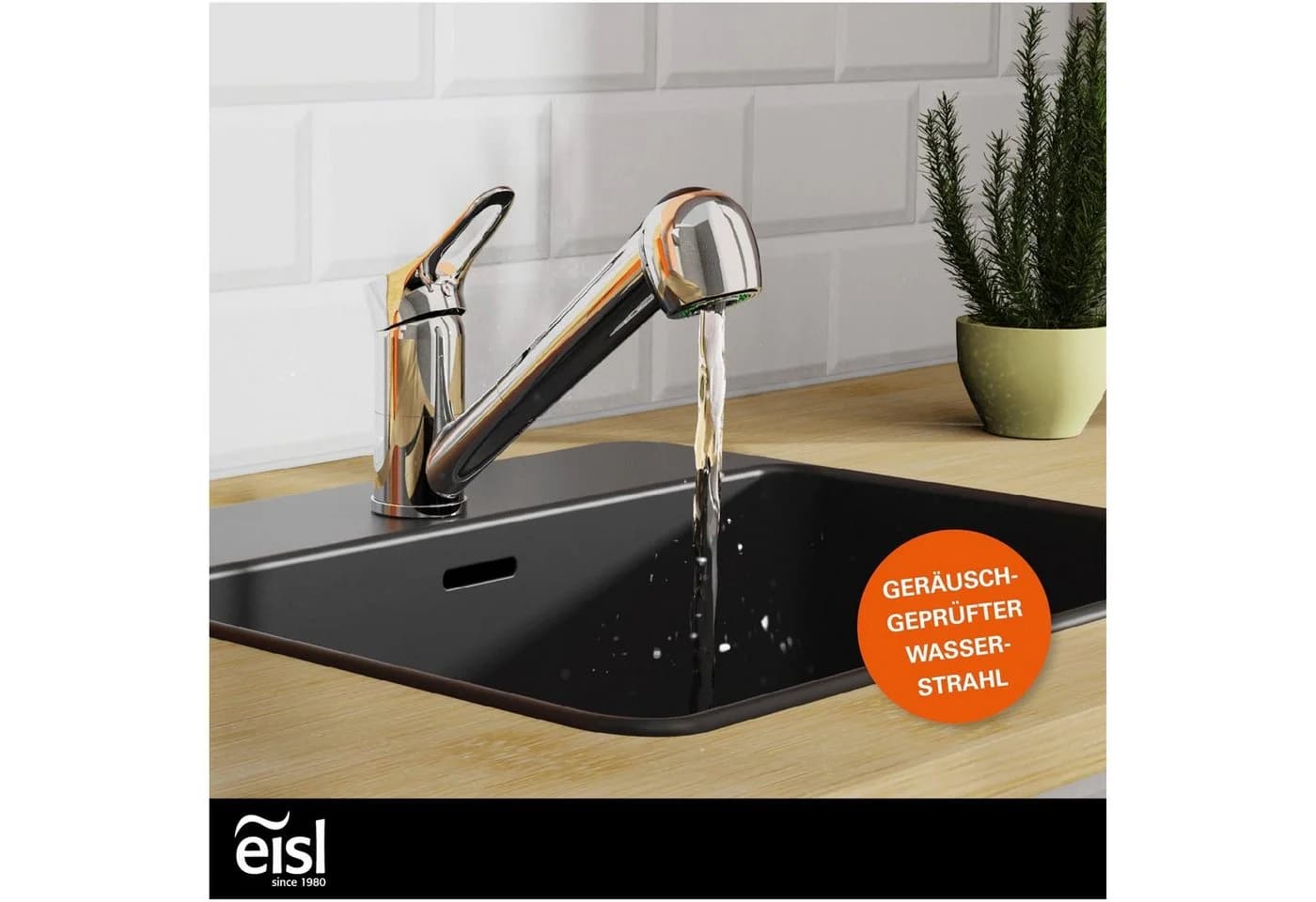 Eisl Spültischarmatur Verona Niederdruckarmatur 360° schwenkbar Chrom