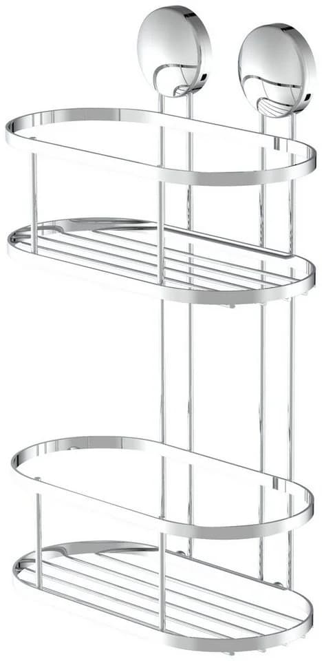 EISL Duschregal Silber Chrom 2 Etagen Edelstahl