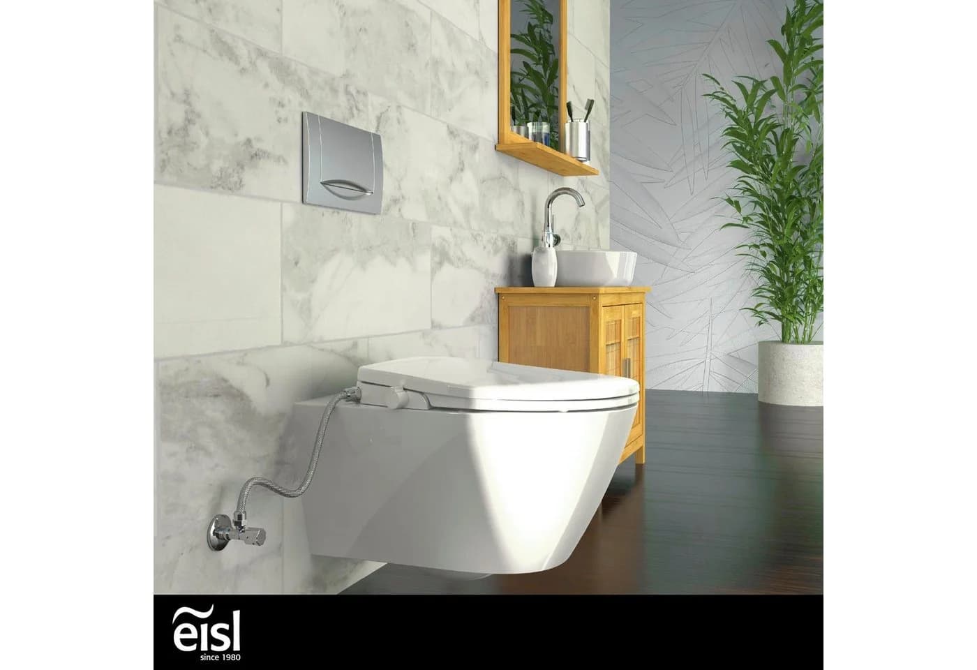Eisl Dusch-WC-Sitz Bidet Einsatz mit Absenkautomatik und Schnellverschluss