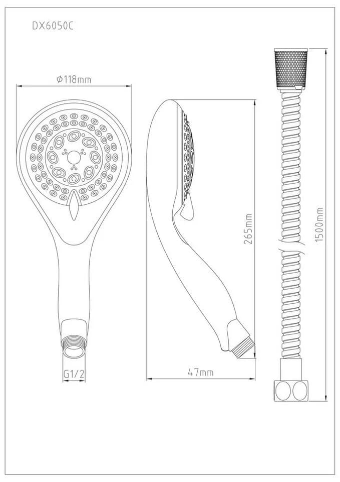 EISL Handbrause Welly Chromfarben 5 Funktionen