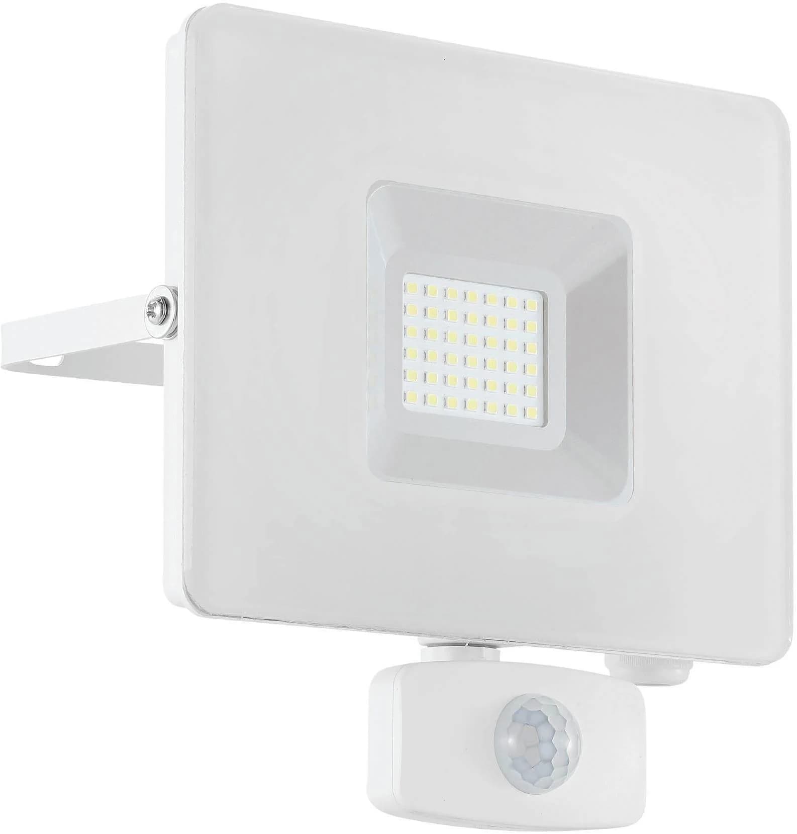 EGLO LED-Außenstrahler Faedo 3 Bewegungsmelder Wandlampe Weiß