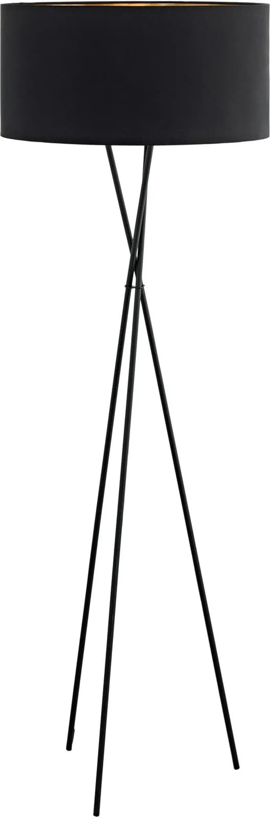 EGLO Stehlampe Fondachelli Schwarz Kupferfarben