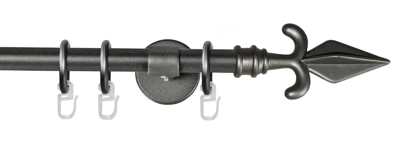 Gardinenstange Garesa Rustika Graphit 110cm Metall