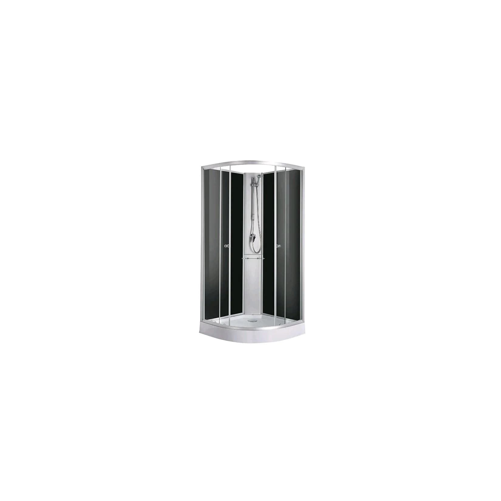 Sanotechnik Komplettdusche Rio Black Viertelkreisdusche