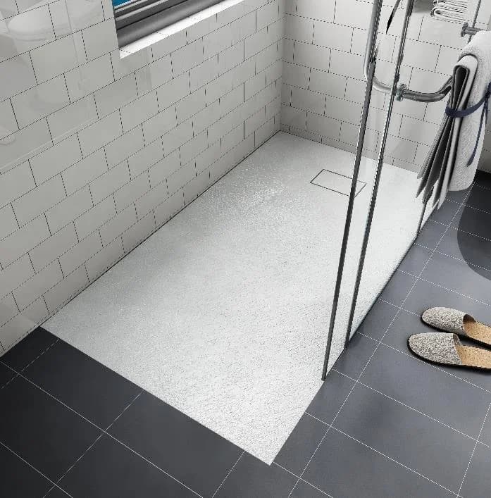 Neuesbad SMC Duschwanne 120x80 cm Weiß/Grau Schneidbar