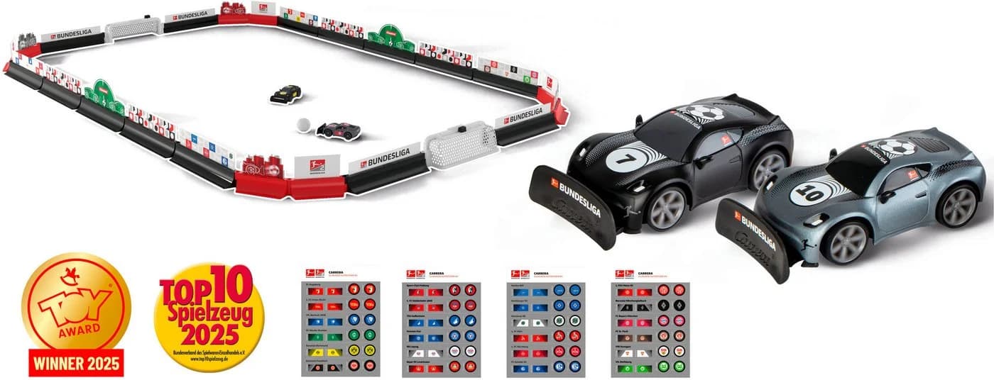 Carrera RC Fußball Set Bundesliga 2x RC-Autos Schwarz Grau