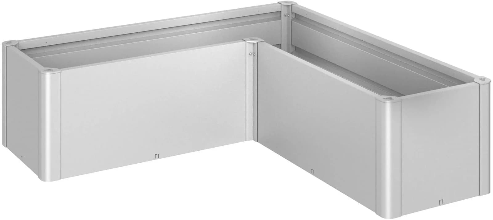 BioHort Hochbeet Belvedere L-Form Mini 1,5 Silber Metall
