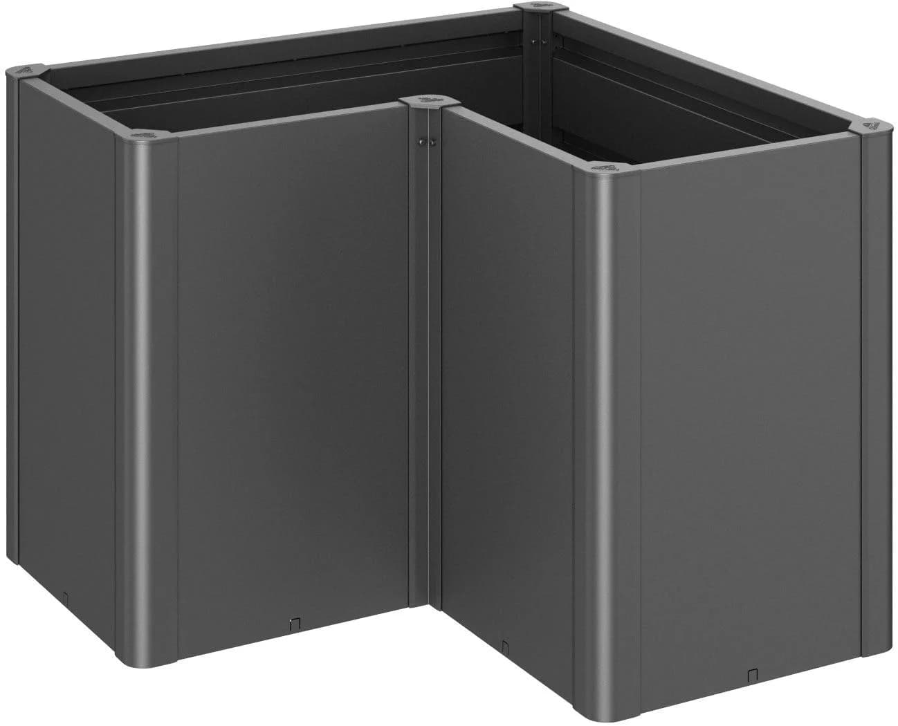 BioHort Hochbeet Belvedere L-Form Maxi 1 Stahl Dunkelgrau-Metallic