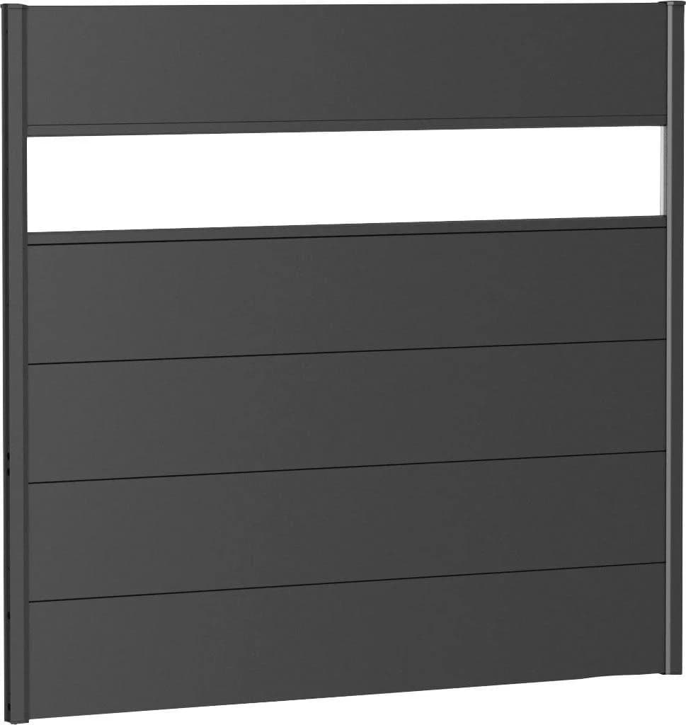BioHort Sichtschutzelement Stahlblech Quarzgrau Metallic
