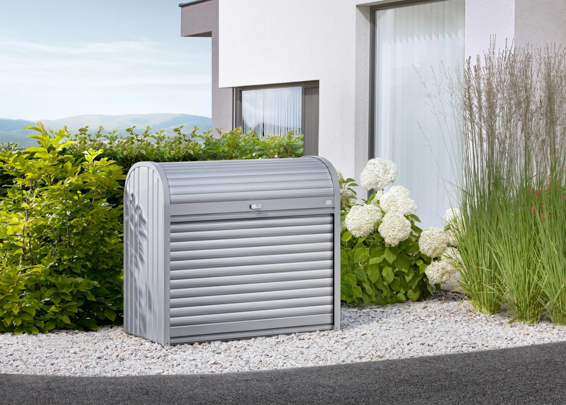 BioHort STOREMAX Gr. 120 Gartenbox Silber Metallic