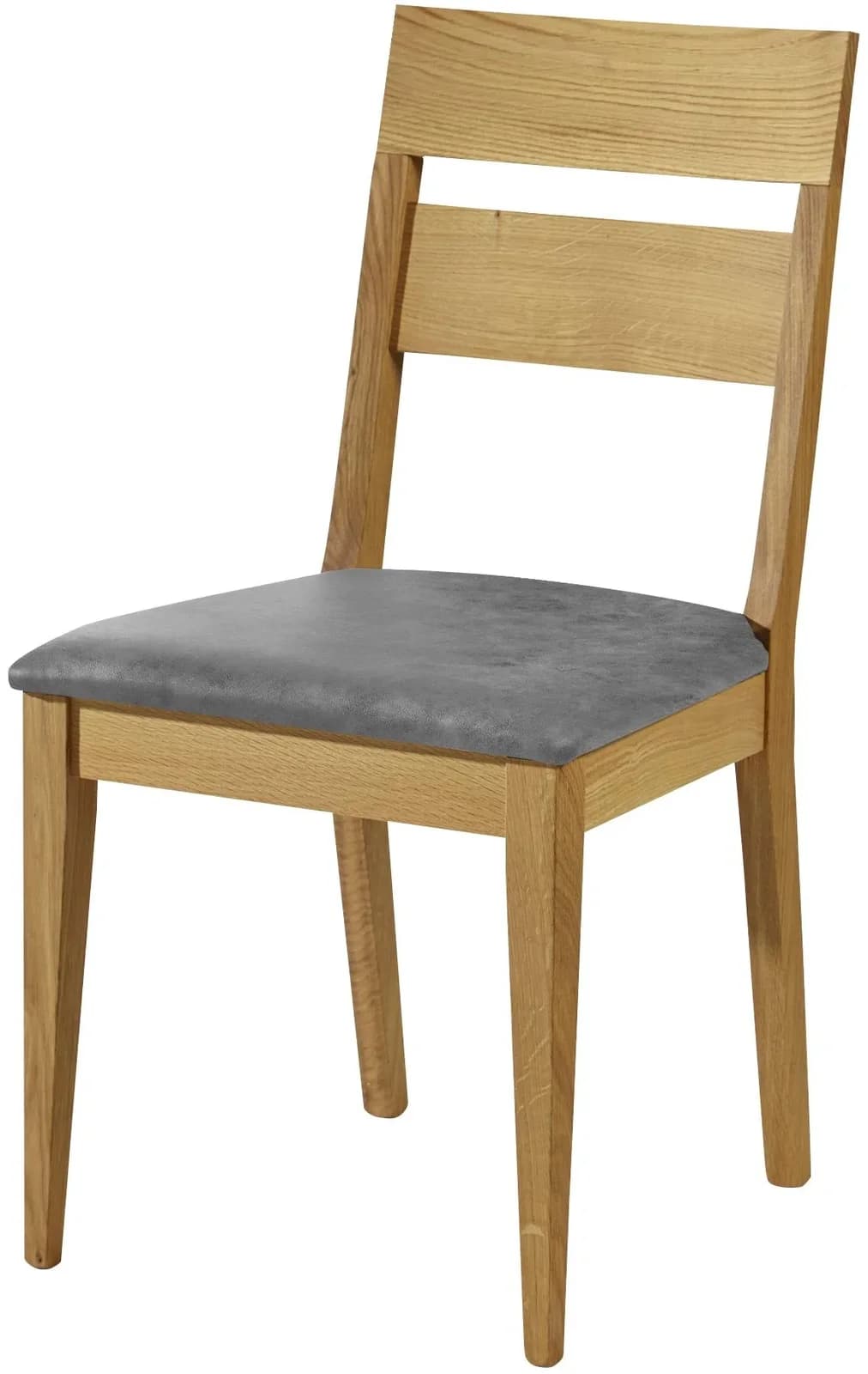 MASSIVLINE & MORE Filippa-P Esszimmerstuhl 2er Set Grau Wildeiche