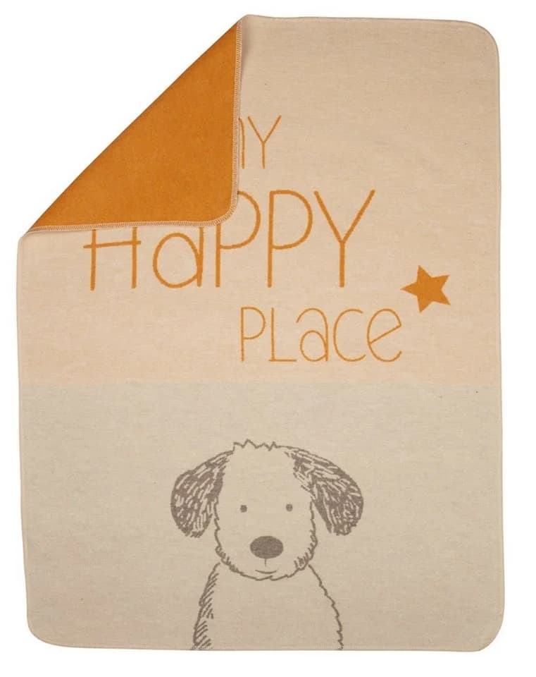 David Fussenegger Hundedecke 'my happy place' Weiß 70 x 90 cm
