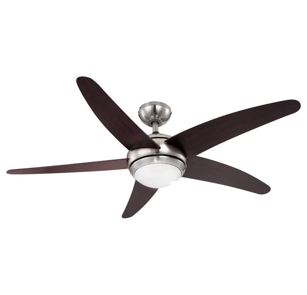 GLOBO LIGHTING Deckenventilator mit Fernbedienung, Braun/Nickel matt