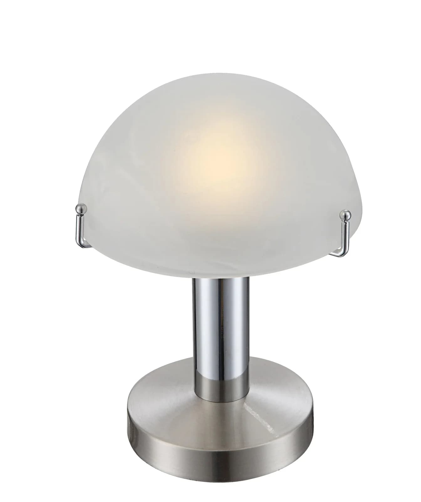 GLOBO Tischleuchte OTTI Metall Chrom Glas
