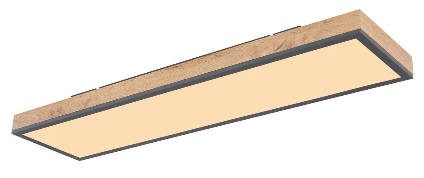 GLOBO LIGHTING LED Deckenleuchte DORO Warmweiß Holzoptik Eiche