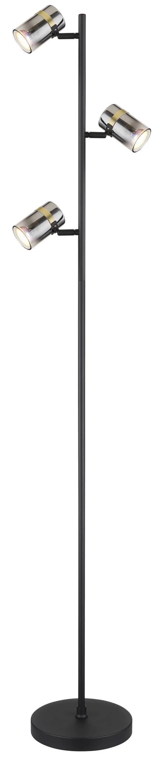 GLOBO LIGHTING Stehlampe TRABBY Schwarz Metall Glas