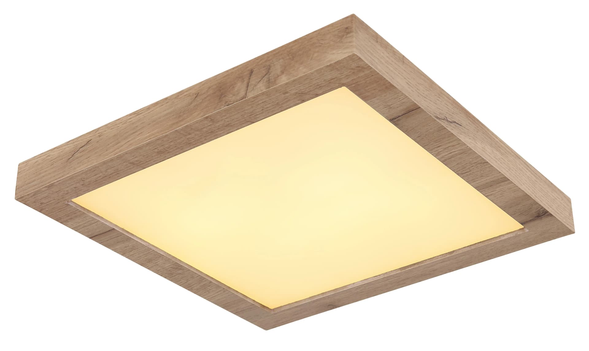 GLOBO LIGHTING LED Deckenleuchte XAVVI Weiß Holzoptik