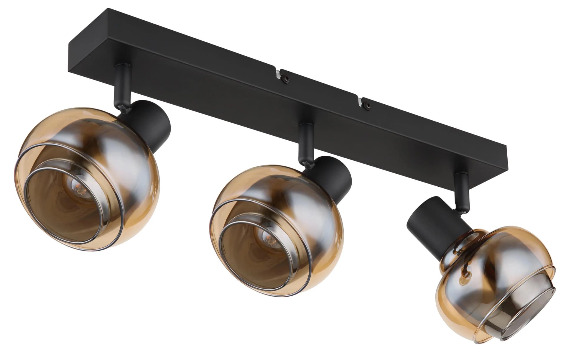 GLOBO LIGHTING Deckenstrahler TOKKI Schwarz mit Glas