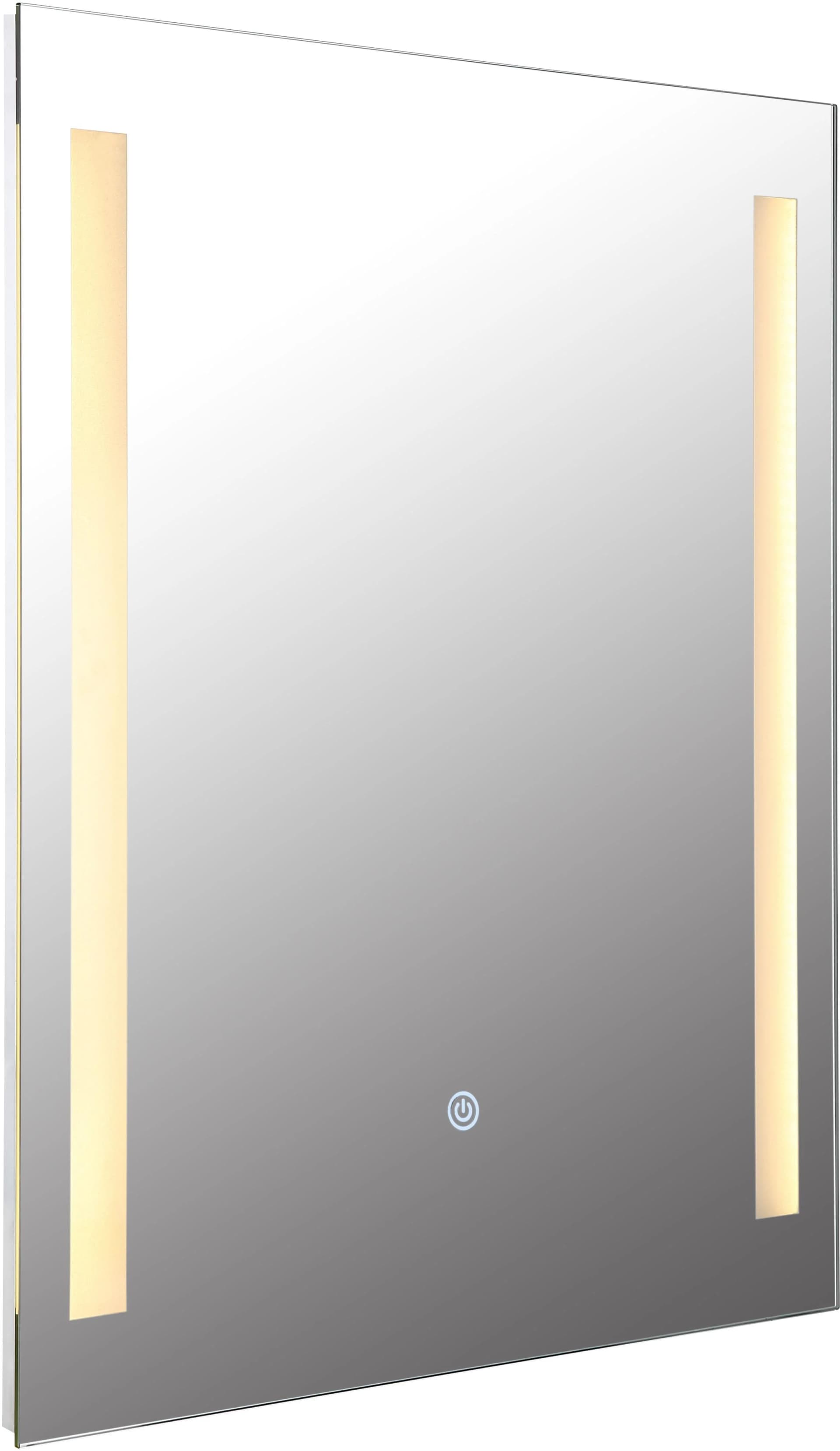 GLOBO LIGHTING LED Spiegelleuchte RIVAS silber Touchdimmer IP44