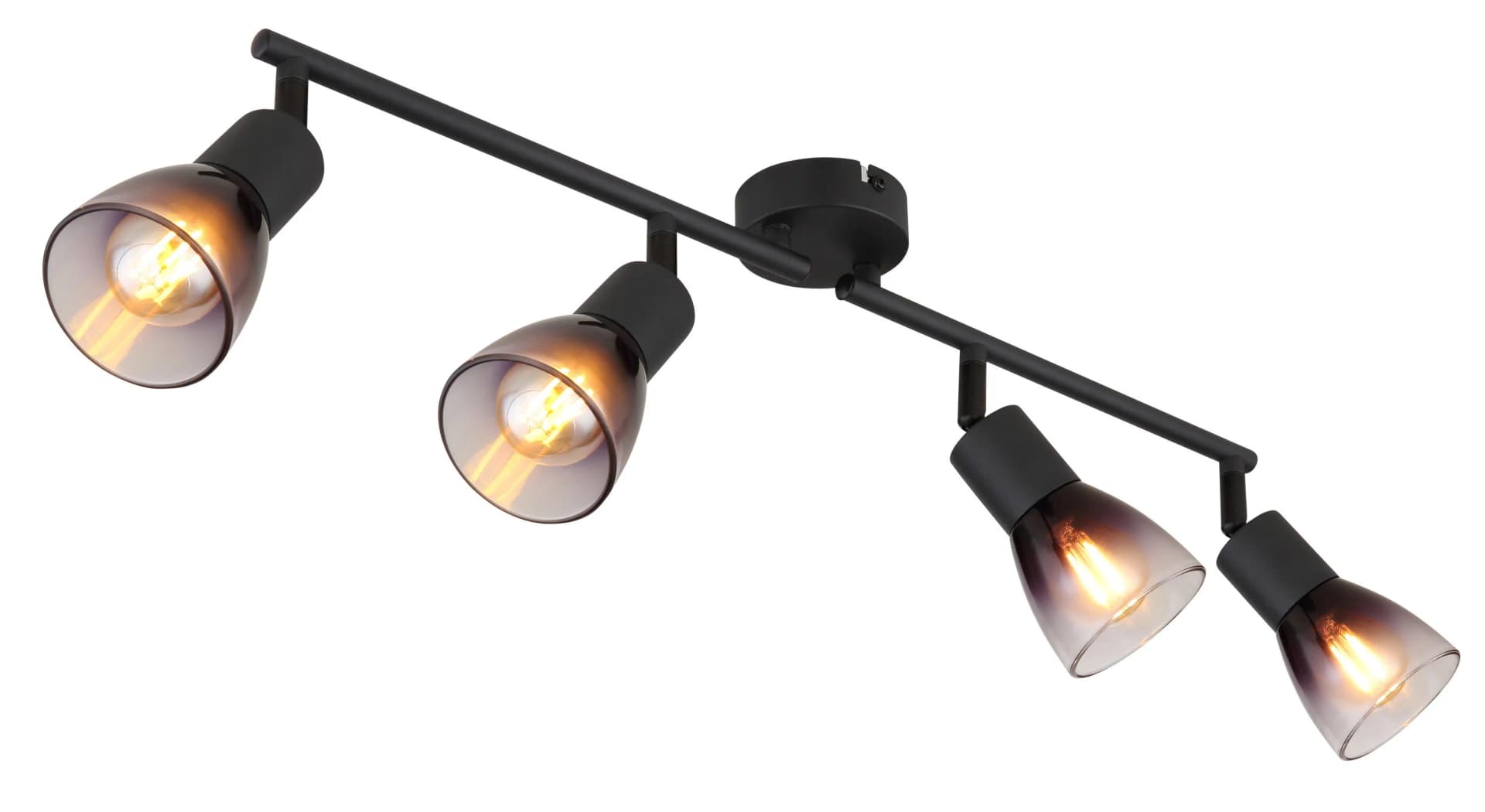 GLOBO Lighting Strahler SATELLA Schwarz/Grau Metall Glas