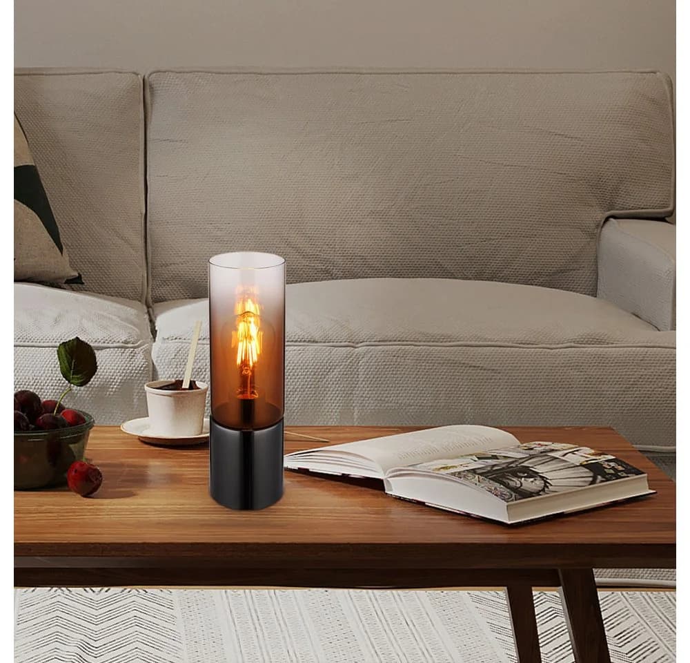 GLOBO LIGHTING Tischleuchte ANNIKA Kupfer/Schwarz Chrom Touch
