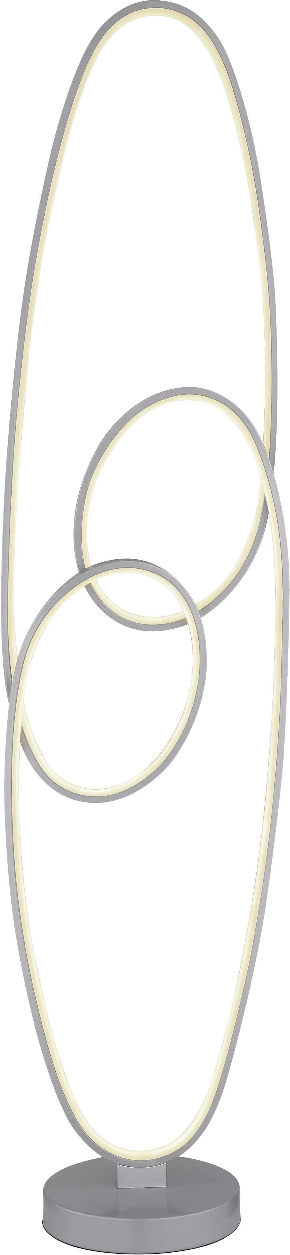 GLOBO LIGHTING LED Stehlampe SPIRA Silberfarben Matt