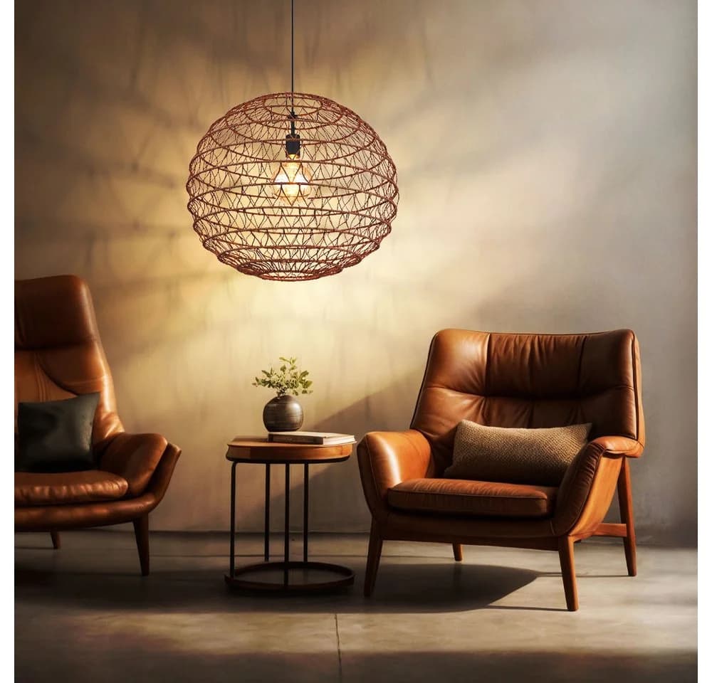 GLOBO LIGHTING Pendelleuchte Boho Metall Papier E27