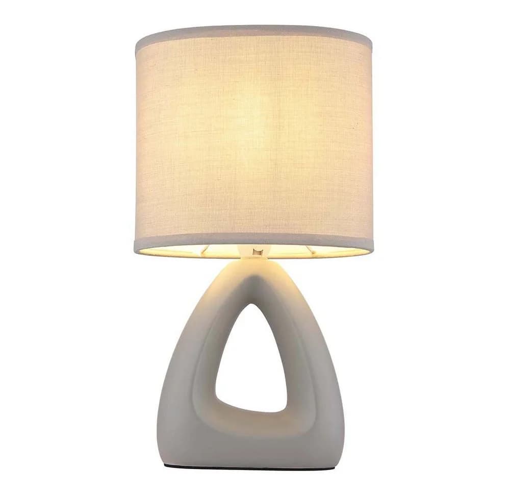 GLOBO LIGHTING Tischleuchte Grau Keramik E14