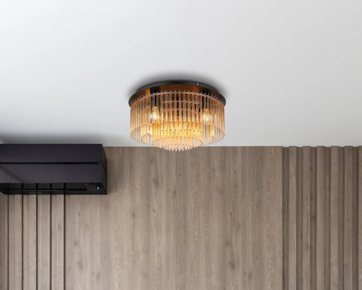 GLOBO LIGHTING Deckenleuchte GORLEY Glasstäbe Metall