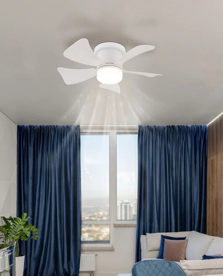 Deckenventilator HINES Weiß Matt mit Fernbedienung und Timer