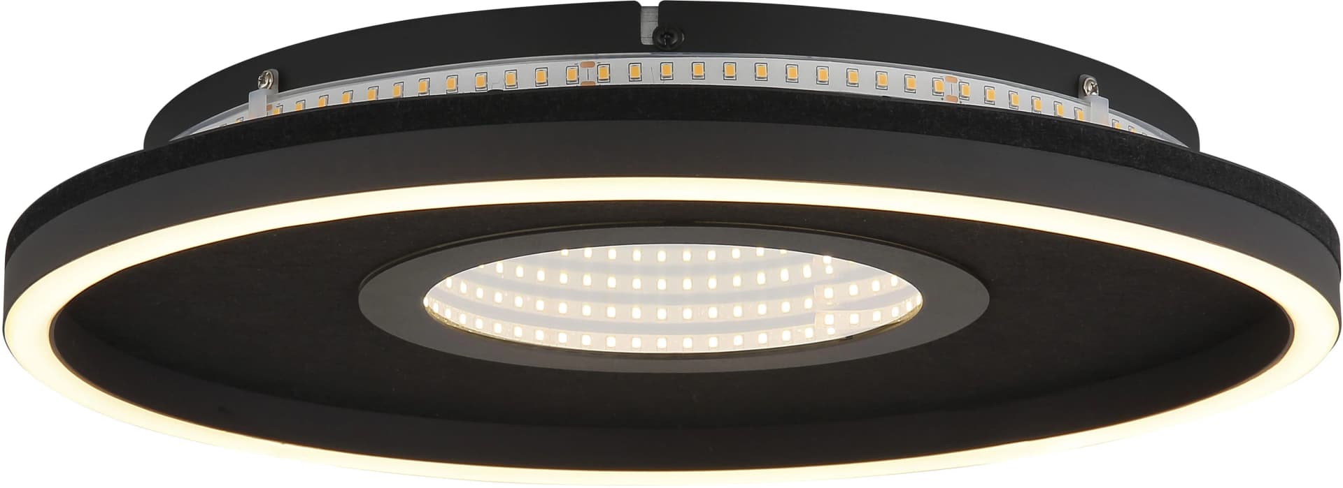 Deckenleuchte EMORY Schwarz Matt Metall 3D Effekt 3 Lichtstufen