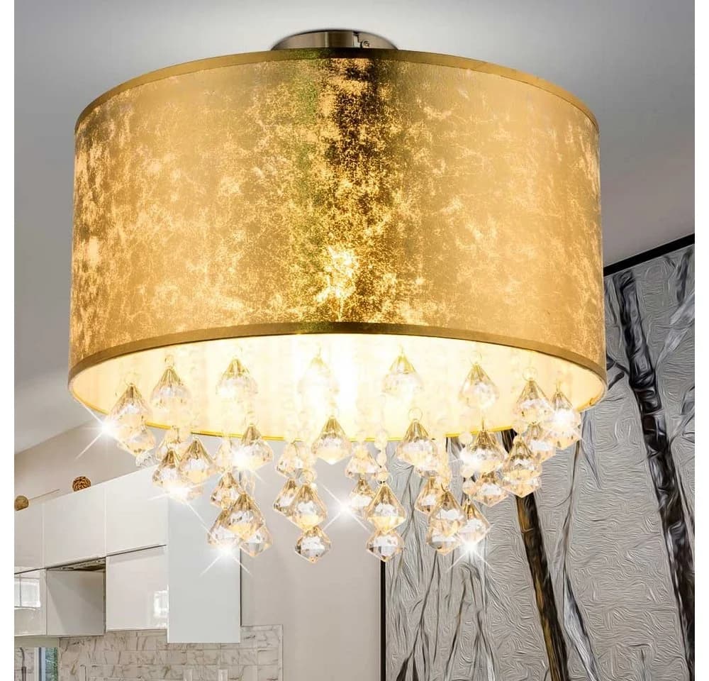 GLOBO LIGHTING LED Deckenleuchte Kristall Esszimmer Warmweiß