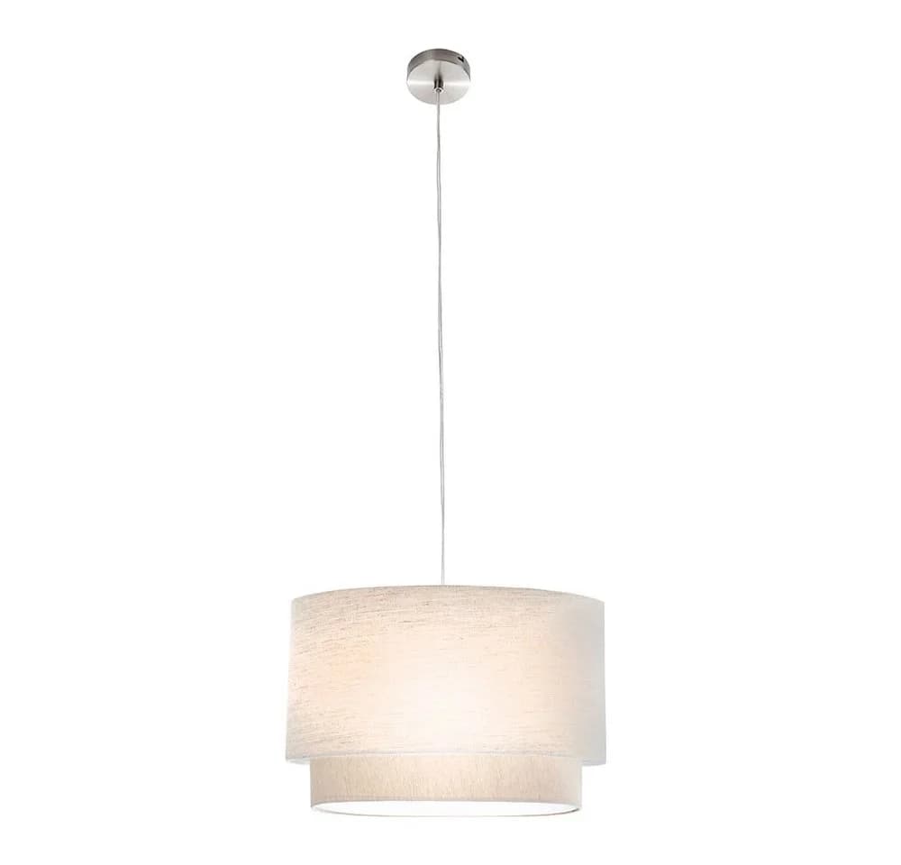 NOWA LED-Hängeleuchte Beige Nickelmatte Hängelampe